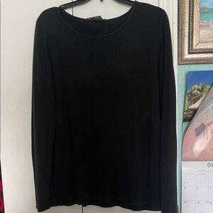 Elegant Black Long Sleeve Women's Top